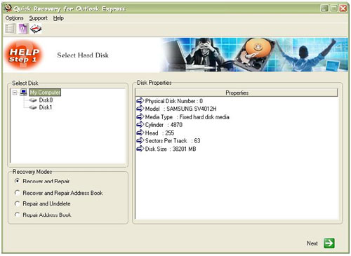 .dbx file recovery of Outlook Express